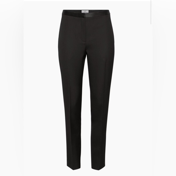 NWT Aritzia Babaton Elaborate Pant Black Size 4 wool mid-rise cigarette pants - Picture 7 of 16
